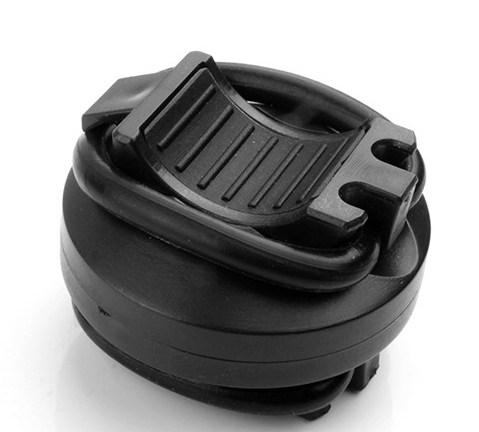 720 Degree Plastic Bicycle Flashlight Holder Black